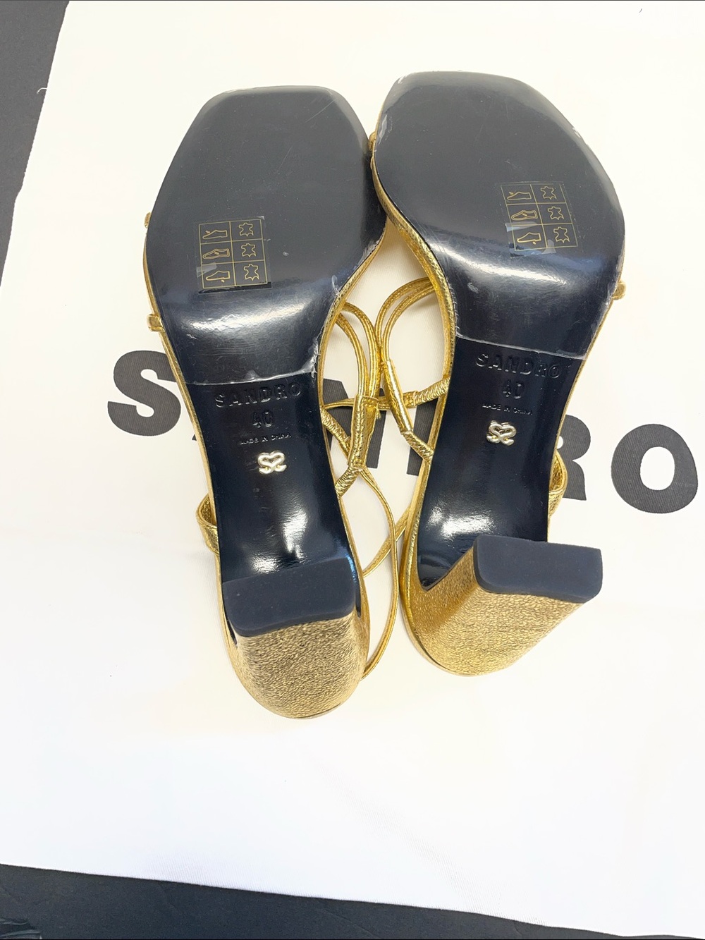 Faye Metallic Square Toe Strappy Slingback Sandals - Picture 4 of 4